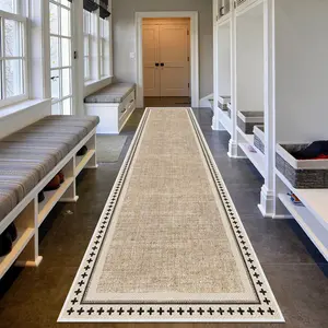 Geometric Pattern Entryway, 1 Count Non-slip Soft Floor Mat, Decorative Boho Rug Carpet for Home Living Room Bedroom Study Room, Home Decor