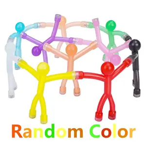 10Pcs Colorful Magnetic Man Squeeze Toys | Flexible Mini People Magnets for Fridge, DIY Hooks & Office Decor