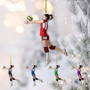 Personalized Name Volleyball Ornament, Gift for Volleyball Player, Sport Ornament 2024, Volleyball Christmas Ornament, Volleyball (Style 21)