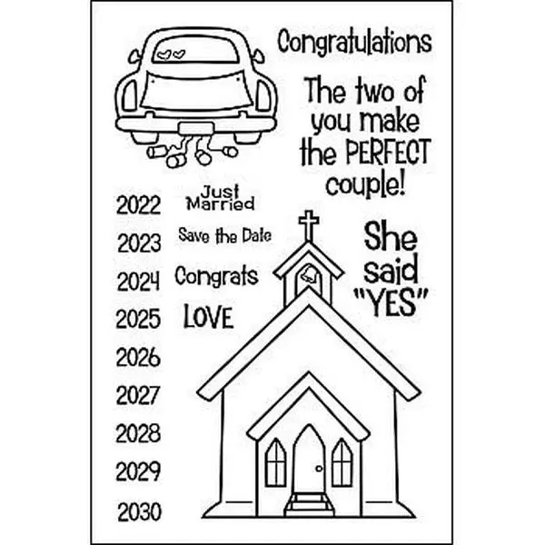 Crafts & Sewing The Stamps of Life wedding2 Stamp Set Crafts & Sewing The Stamps of Life wedding2 Stamp Set