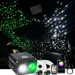 20W Dual-Color Starlight Car Roof Kit, 1000 Starlight Headliner Kit, RGBW LED Fiber Optic Light with Sound Sync Activated, 16 Millions Color, Ambient Lighting Car Accessory for Men, DIY LED Star Ceiling Decor for Truck ATV
