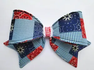 Bandana Fabric Wired Bow