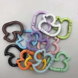 12 Aluminum Alloy Duck-Shaped Keychains, Multifunctional Key Holders And DIY Accessories - Available in Various Colors with Spring Hooks, Keyrings.