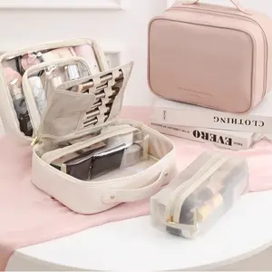 Customizable Makeup Bag for Women, New Portable Travel Lipstick Organizer, Large Capacity Washbag Handheld Skincare Pouch