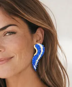 Big Blue Energy Wing Earrings 💙🏈🪽