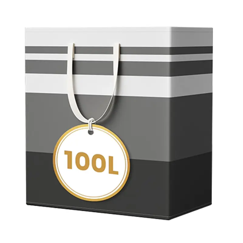 Large Rectangular 100L Waterproof Freestanding Collapsible Laundry Baskets with Easy-Carry Handles, Minimalist Indoors Home Supplies, Mother's Day Gift