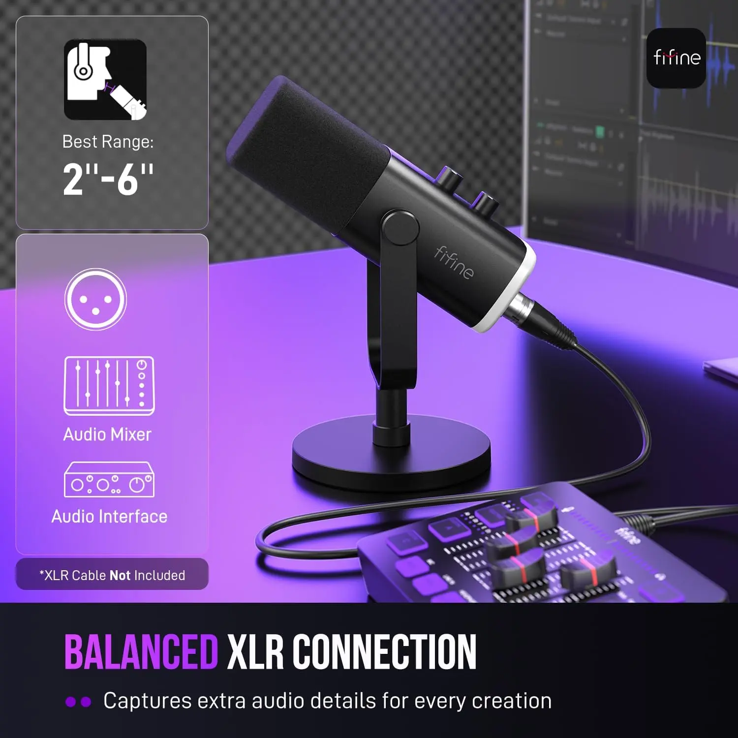 FIFINE AM8 XLR/USB Gaming Microphone for Podcast Recording FIFINE AM8 XLR/USB Gaming Microphone for Podcast Recording