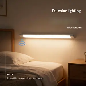 Under Cabinet Lighting 8 Inches Rechargeable Motion Sensor Light Indoor 3-Color Dimmable Closet Light Battery Operated USB Stick on LED Magnetic Under Counter Lights for Kitchen Stair 2 Packs Ultra Thin Design Auto On Function plug-free automatic bright