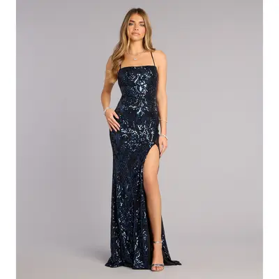 windsor navy blue prom dress Navy Blue Halter Prom Dresses
