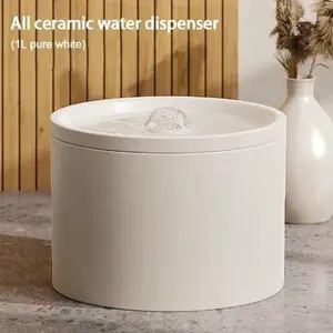 Ultra-Quiet Ceramic Pet Automatic Water Fountain with Filter