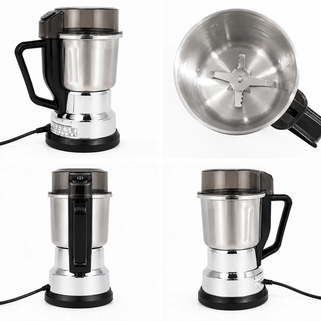 (EXTRA Blades) Powerful Grinder Makes Perfect Coffee & Powder Everyday,Multifunctional Grinder with 300w Power Fast & Safe Grind, Multi-Use Coffee Grinder, Compact Electric Grinding Machine, Home Coffee Bean Grinder Kit, Ultimate Kitchen Grinder Set,