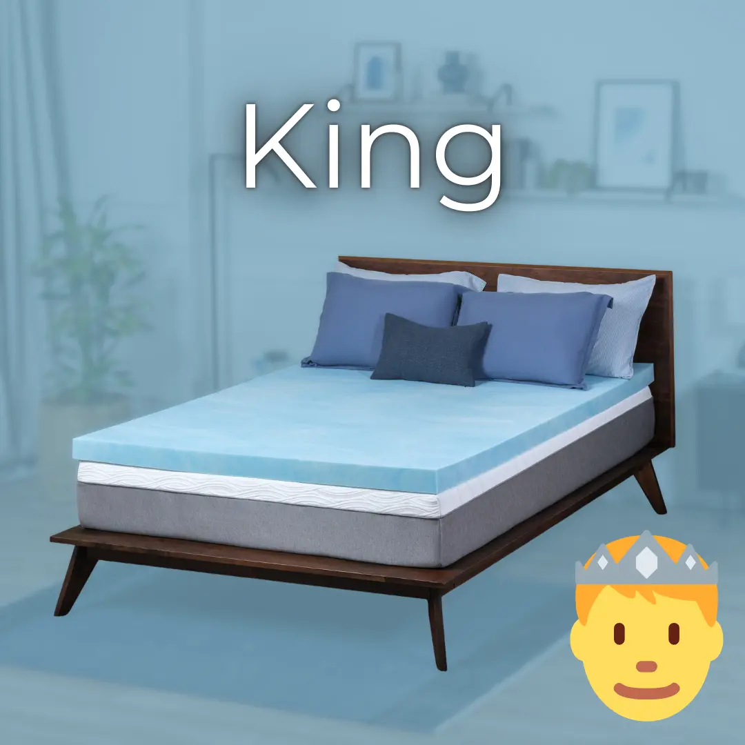 KING Sure2Sleep Gel Swirl Memory Foam Topper - High Density Cooling Foam, and Fiberglass Free