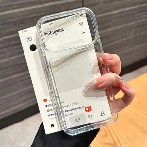 Original Clear Silicone Phone Case For iPhone 17 Air 15 14 13 12 11 16 Pro Max Plus Transparent Shockproof Protector Back Cover