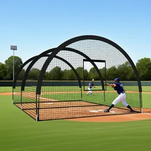 33Ft Baseball Batting Cage, Baseball Training Equipment Netting Cages, With Frame & Net – Practice Hitting, Pitching & Golf in Backyard or Field