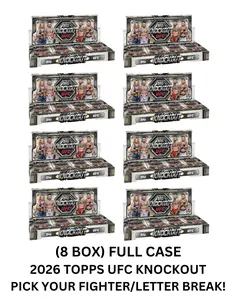 8 BOX 2026 TOPPS UFC KNOCKOUT FULL CASE PICK YOUR FIGHTER/LETTER BREAK