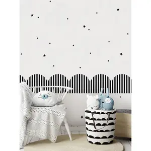 Striped Ribbons and Stars Vinyl Wall Decal
