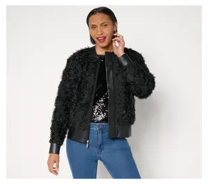 Fierce by Mally Rosebud Textured Bomber Jacket