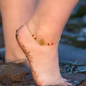 Fire Sun Carnelian Anklet