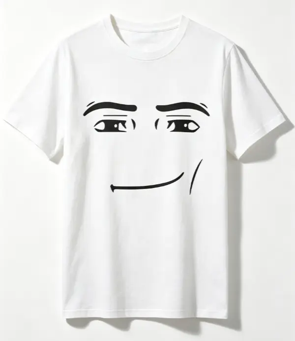 Minimal Troll Face Meme Simple Line Graphic T-Shirt, Unisex Internet Humor Tee, 100% Cotton Printed Craft SummerVibes Casual Top, Relaxed Soft Breathable womens summer clothing summer outfits women