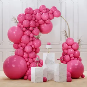 PartyWoo Hot Pink Balloons 99 pcs Different Sizes of 36 18 12 10 5 Inch Magenta Fuchsia Balloon Arch Kit Garland for Baby Shower Wedding Bridal Shower Anniversary Birthday Party Decorations Pink-Y12