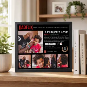 Custom Dad Frame Father's Day Gift, Best Dad Ever, Dadflix Gift, Fathers Day Gift Ideas, A Fatherls Love, First Father's Day Gifts, #1 In Global Today