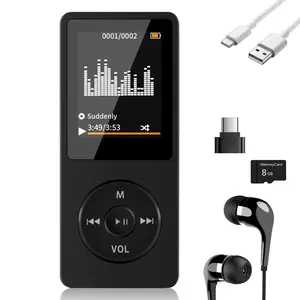Mp3 Player with Bluetooth, Portable Mini HiFi Sound,Video Version Upgrade,Nice Gift for 2026,Walkman Digital Music Player Storytelling Player for Kids