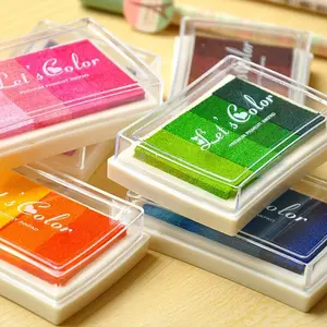 6pcs/set 6-Piece Non-Toxic Fingerprint Ink Pads Set for Rubber Stamps, Paper Crafts, Scrapbooking, Wood, Fabric