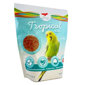 Scenic Tropical Bits Small Pet Bird Food - 1.75 lb Bag - 1/8" Bird Pellets - Complete Nutrition for Cockatiels, Budgies, Lovebirds, Conures & Lories