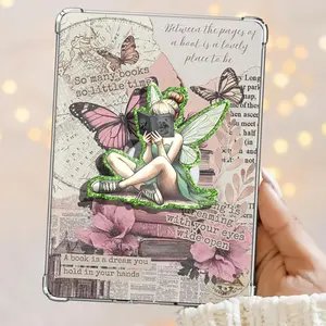 Reading Book Aesthetic Girl Kindle Grip Vintage Green Fairy Cute Retro Kindle Accessories Bookish Phone Holder PopSocket Phone Grip Magnetic Pop Socket Phone Grip