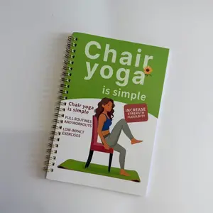 Chair Yoga Guide Book, Workbook, Low Impact Home Workout Tutorial, Relaxation Exercise for Sedentary People, Joint Friendly Yoga, Flexibility, Strength, 33 Pages