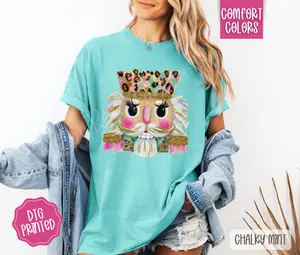 Knit Nutcracker Comfort Colors, Trendy Women's Christmas Tshirt