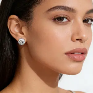 12PCS  Assorted Size  Stud Earrings - Hypoallergenic Sparkler Earring Set Perfect for Gifts