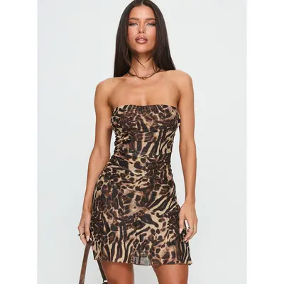 open lace back dress Oscar Mini Dress White Floral main image 1