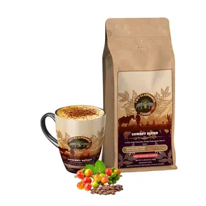 Cowboy Blend - Medium Dark Roast - Drip Ground Coffee - NET WT. 1lb (16 oz. 454g) Bag Beverage Bean