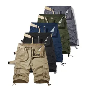 Single pack, summer men’s tactical cargo shorts — multi-pocket high-quality outdoor shorts for camping, hiking, fishing, and hunting | Durable, tear-resistant, lightweight, and comfortable | Hiking gear (no belt)