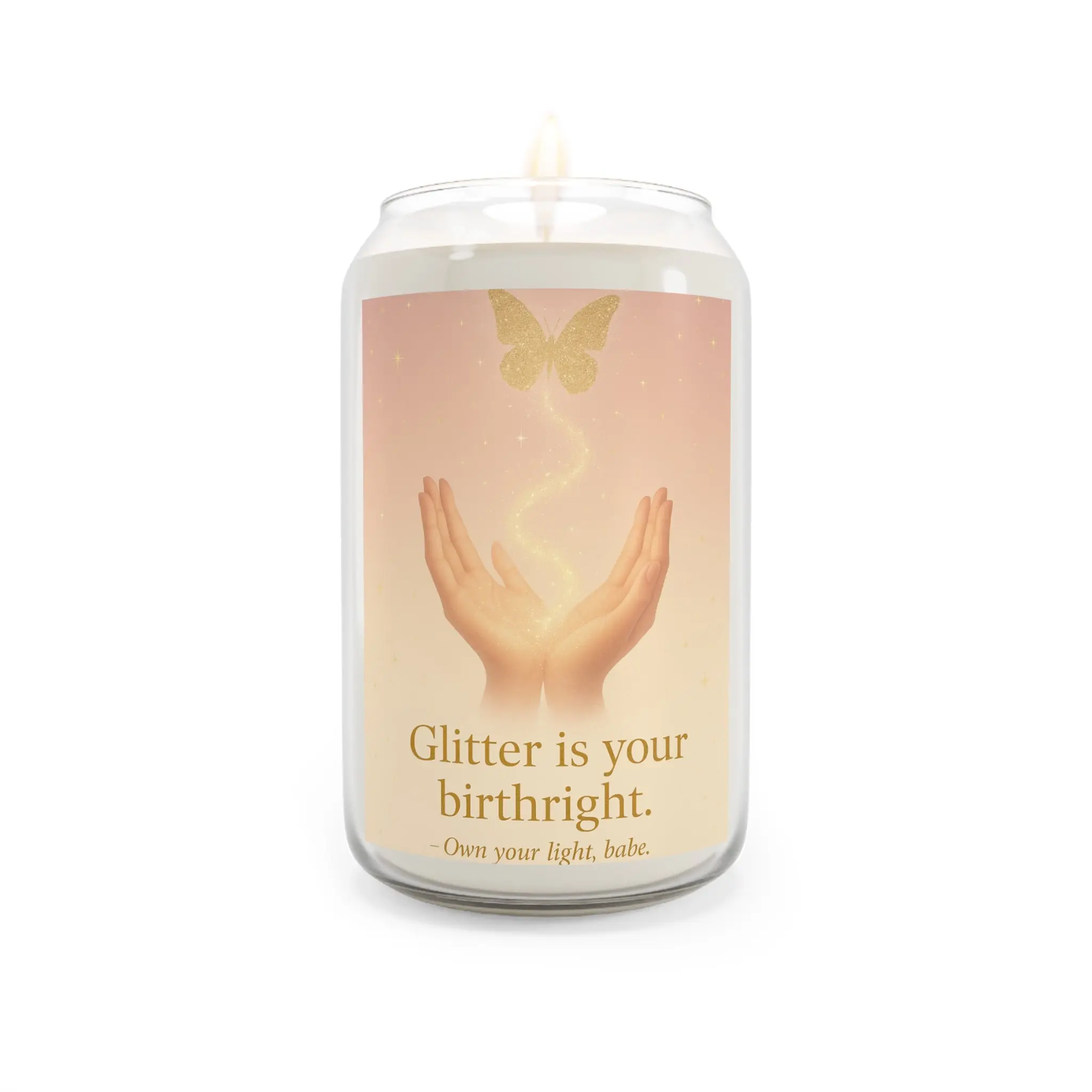 Sparkle XO Glitter is...Empowering Scented Candle, Glitter is Your Birthright, Spiritual Gift, Motivational Decor, Home Fragrance, Affirmation Candle