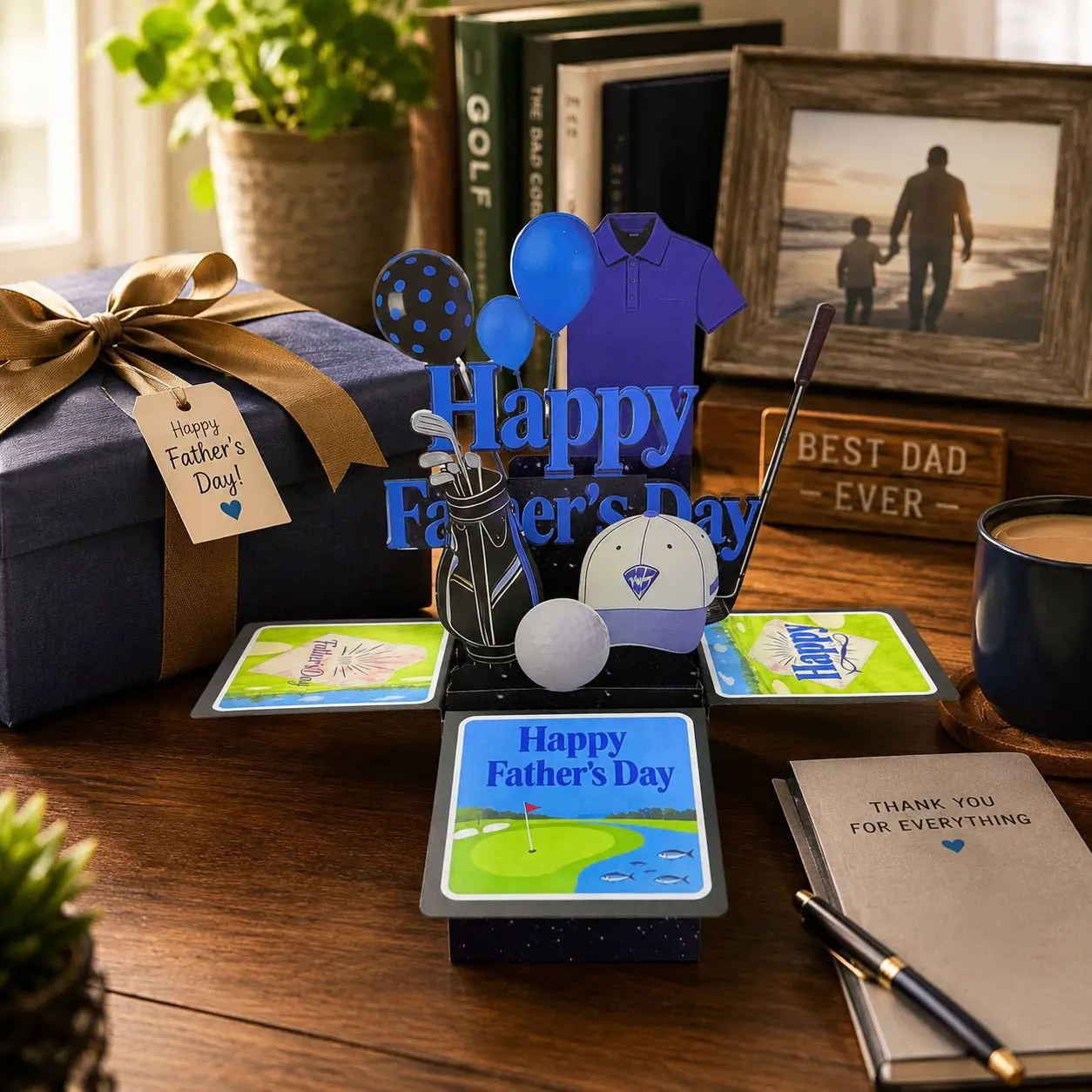 Happy Father’s Day 3D Pop-Up Birthday Card with Envelope and Toolbox – Creative Foldable Design, Perfect for Dad or Grandfather