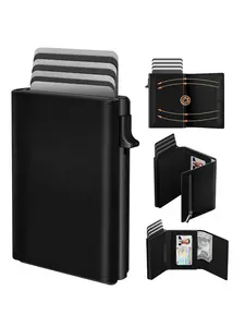 Men's Minimalist Wallet 9-13 Cards, Ultra-Thin Compact Design, Rfid Shielded Smart Pop-Out Credit Card Holder, Stylish Gift for Dad , Christmas Gift for dad boyfriend