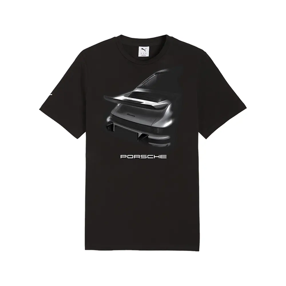 PUMA Mens Porsche Legacy Graphic Crew Neck Short Sleeve Casual Tops Casual - Black