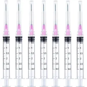100 Pack 3ml 18Ga Industrial and Scientific Lab Consumables for Refilling Measuring Liquids Experiments Research