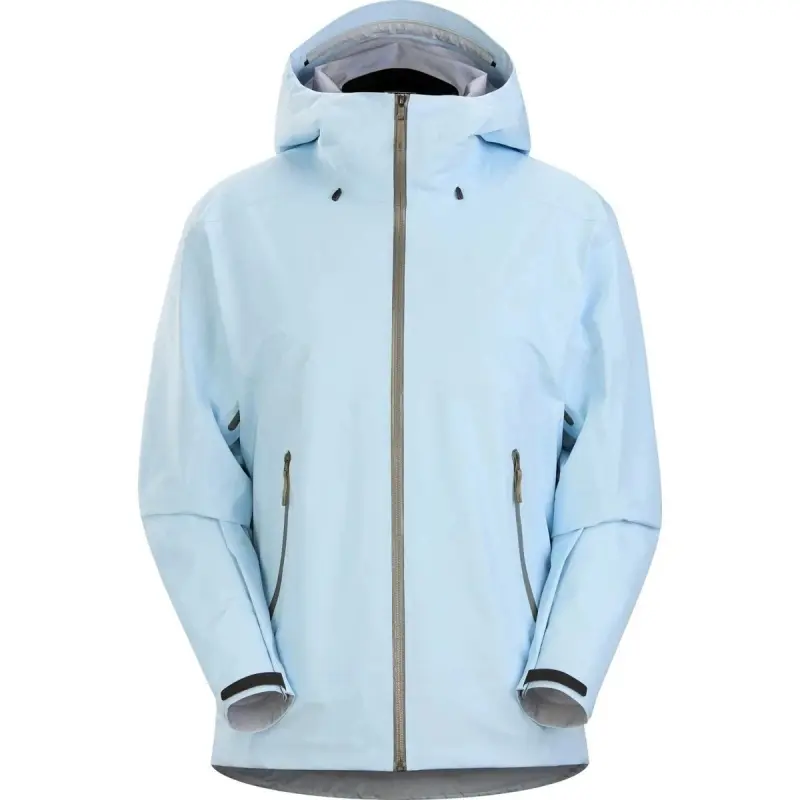 Ethanol Blue Hard Shell Rubberized Waterproof Emergency Parka Single-layer Spring-Autumn Outdoor Mountaineering Coat Casual Jacket