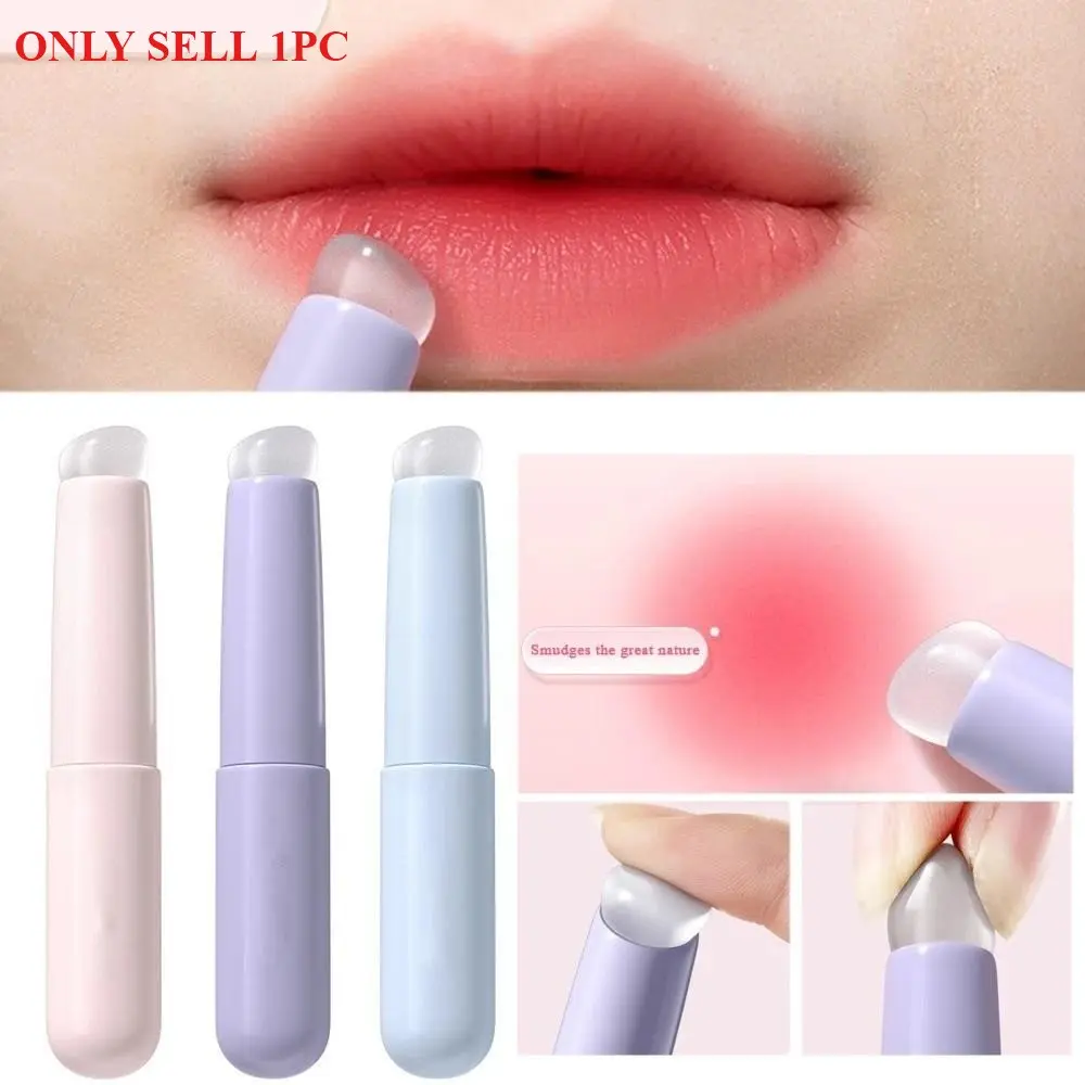 Soft Silicone Lip Brush with Cover, Rare Beauty Permanent Makeup Tool, Concealer Brush, Cosmetic Lip Applicator, Makeup Essentials, Silicone Brushes