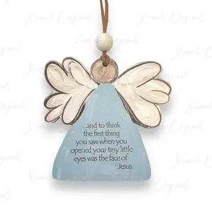 The Face Of Jesus Blue Miscarriage Decor Ornament