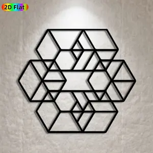 1pc Hexagonal Pattern Metal Wall Art, Intricate Hexagonal Statue Mural, Ideal Gift for New Year, Easter, Geometric Decor Enthusiasts, Rust-Resistant Metal Wall Decor Wall Sculptures, Perfect for Indoor Wall & Outdoor Fence Hexagonal Design Enthusiasts