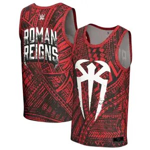 WWE Roman Reigns 3D Tank Top Jersey – Tribal Tattoo Pattern RR Spear Logo, Unisex Oversized Basketball Tee, Wrestling Fan Gift Street Casual Shirt