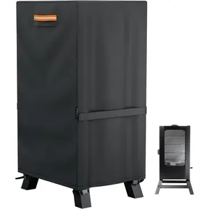 40-inch Vertical Smoker Cover, 420D Waterproof BBQ Smoker Grill Cover Fit for 40 in Cover, 24.5" W x 17" D x 39" H (Black)