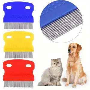 2pcs Portable Stainless Steel Dog Eye Care Comb for Removing Tear Stains and Grooming