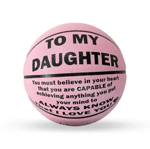 Custom To Daughter Basketball Gift, Personalized Pink Basketball 28.5