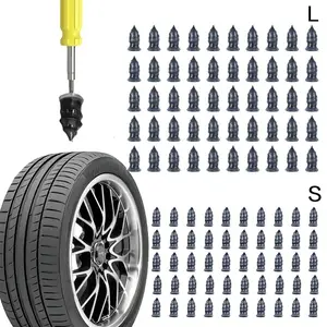 Car Wheel Tire Repair Tool, 50pcs Screw Rubber Nails & 1 Count Tire Repair Tool, Vacuum Tire Quick Repair Kit, Professional Car Tire Repair Tool, Puncture Repair Kit, Tire Patch Repair Kit, Automotive Repair Tools