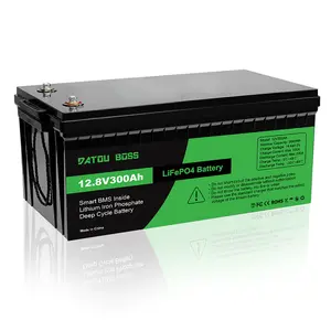 DATOUBOSS 12V LiFePO4 Battery 100Ah 200Ah 300Ah | Deep Cycle Lithium Iron Phosphate Battery with Smart BMS, Perfect for RV, Solar, Marine, Off-Grid, and Backup Power Applications